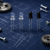 Récepteur photodiode IR 5 mm 940 nm, capteur de lumière infrarouge à trou traversant