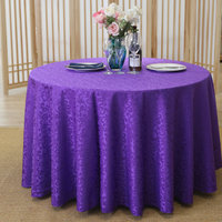 Nappe personnalisable en polyester jacquard au crochet à motif floral de style européen pour la maison, l'hôtel, les banquets de mariage, les restaurants, anti-poussière
