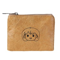 Pochette de rangement compacte pour clés et écouteurs, porte-monnaie avec fermeture éclair, porte-cartes d'identité et de visite en papier Tyvek, pochette à monnaie