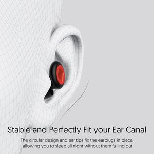 Bouchons d'oreilles en silicone personnalisés avec logo, tailles S, M, L, 3 paires, noirs, insonorisants, réduction du bruit, pour le sommeil et les soins de santé (vente en gros) - Product Image 3