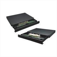 Panel Patch Fiber Optik Geser Rak 1U 2U 3U 24 48 72 Port 19'' ODF untuk SC Simplex/Duplex LC Duplex