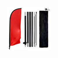 Drapeau publicitaire ajustable de haute qualité pour la promotion extérieure, type swooper, goutte d'eau ou plume, pour sublimation
