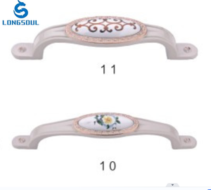 Классическая деревянная мебель антикварная латунная кухонная дверная Выдвижная мебельная керамическая ручка ручки - Product Image 5
