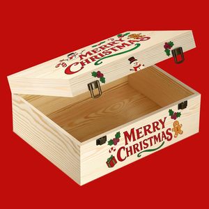 Caja de Joyería de Madera Natural sin Acabado, con Tapa con Bisagras, Diseño Clásico, Gran Capacidad, Almacenamiento Portátil y Sostenible para Recuerdos, DIY - Product Image 2