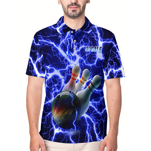 Polo de sublimación MARKAKRALI: diseño personalizado de bolos y relámpagos para un estilo de equipo personalizado - Product Image 1