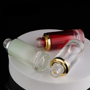Chine usine approvisionnement 30ml Transparent <span class=keywords><strong>rouge</strong></span> foncé vert presse pompe <span class=keywords><strong>bouton</strong></span> verre flacon compte-gouttes huile essentielle ensemble bouteille - Product Image 4