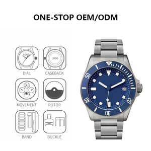 Montre en titane pour homme, entièrement automatique, professionnelle, de plongée, luminescente, avec verre saphir, mécanique. - Product Image 3