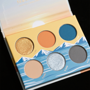 Private Label Palette d'ombres à paupières 6 couleurs Maquillage végétalien mat et chatoyant à haute teneur en pigments - Product Image 6