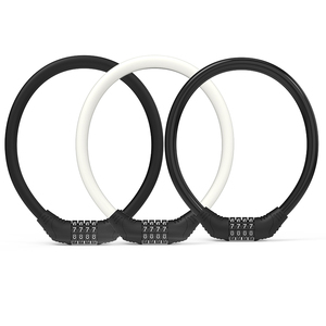 Serrure de vélo pliante en acier PVC à 4 chiffres, serrure de scooter à combinaison réinitialisable pour vélo de couleur, serrure de vélo, câble, chaîne, <span class=keywords><strong>cadenas</strong></span> - Product Image 3