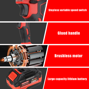 LDW06 20V Brushless Cordless Impact Wrench Portable <b>Rechargeable</b> <b>Battery</b> Power Wrench Set <b>With</b> Accessories for Auto Repair - Product Image 5