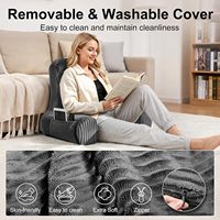 Coussin de lecture individuel pour lit, avec support dorsal et accoudoirs, en PU