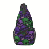 Tas Selempang Pria Custom All Over Print, Tas Dada Desain Personalisasi, Tas Olahraga Lari Wanita, Tas Crossbody Polos, Street Wear