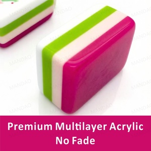 Luxury 160-Piece Portable Durable <b>Mahjong</b> Tiles Eco-Friendly Foldable Rose Red Acrylic Custom Size <b>Mahjong</b> <b>Set</b> for Sale - Product Image 2