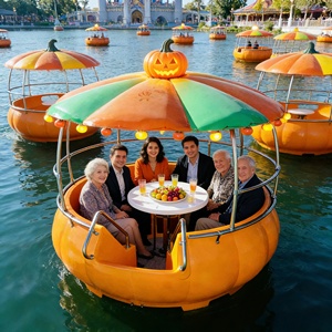Bateau de loisirs <span class=keywords><strong>BBQ</strong></span>, restaurant flottant sur l'eau, utilisation dans les parcs sportifs, construction en acier LLDPE, capacité de 5 <span class=keywords><strong>à</strong></span> 10 personnes, charge de 500 kg, 1 pièce - Product Image 5