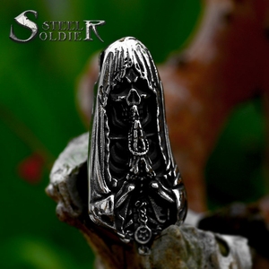 SS8-1262P Acier Inoxydable Crâne Mort Pendentif La Faucheuse Hommes Pendentif Punk Biker Cool Bijoux Cadeau - Product Image 3