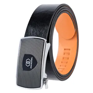 Ceinture à cliquet en cuir pour hommes, ceinturon de luxe ajustable, mode personnalisée de styliste, collection