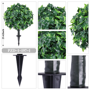 Boule de <span class=keywords><strong>lierre</strong></span> artificielle Ruopei, haute réalisme, modulable, anti-UV, écologique, durable, <span class=keywords><strong>avec</strong></span> piquet de sol, fausse plante, verdure - Product Image 2