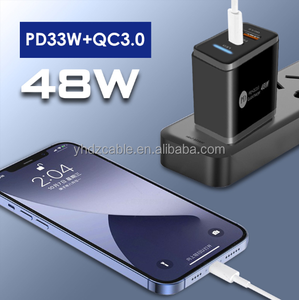 EU Anh chúng tôi 48W USB C Power Adapter với ánh sáng LED QC3.0 USB cổng kép du lịch nhanh chóng sạc đầu điện thoại thông minh tường sạc - Product Image 6