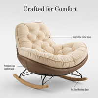 Chaises de Salon Modernes de Luxe Fauteuil Inclinable à Bascule Oeuf Canapé de Détente Simple Paresseux Magique Cadre en Métal Mobilier de Chambre Adulte