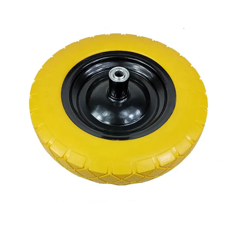 Hot sales Wheels Rubber Tyres 350-8 Metal Pneumatic Rubber Wheel For Wheelbarrow PU Foam Wheel