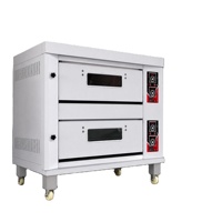 Four commercial Rui Tai à 2 niveaux et 4 plateaux, en acier inoxydable, chauffage uniforme, nettoyage facile, pour boulangerie, pâtisserie, boulangerie-pâtisserie
