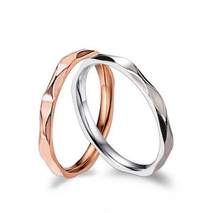 Geometric Minimalist Women's Titanium Steel <b>Ring</b> 2mm Fashion Jewelry Gift - Product Image 1