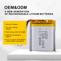 103035 800mah Batteries rechargeables au lithium-ion polymère 3.7v Batterie Lipo 18650 Haute capacité