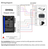 Kits de moteurs pas à pas hybrides Nema 34 pour CNC 2-5 axes avec driver DM860 DC24V 7A 8Nm de couple pour machine de fraisage CNC et routeur