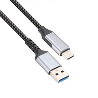 VCOM kabel transmisi Data USB Tipe C, kabel daya pengisian cepat, kabel pengisian daya USB Tipe C 1m 1.8m USB 3,2 Gen2, 10Gbps, 3A, 27W