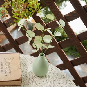 CallaFloral Eucalyptus Leaf Single Stem <b>Artificial</b> <b>Flower</b> <b>White</b> Green Plastic Wedding Decoration Home Decor INS - Product Image 2