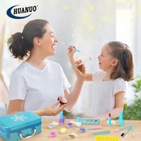 Kit de maquillage pour enfants et filles de 9 à 12 ans, trousse de maquillage pour enfants, vernis à ongles, beauté bleue