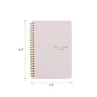 Agenda 2026, agenda A5, planificateur hebdomadaire, suivi des objectifs et des habitudes, organisateur, 60 feuilles, carnet à spirales, couverture rigide en cuir, papier PP, quotidien