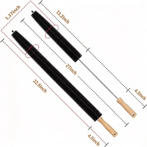 Kit de nettoyage de conduit de sèche-<span class=keywords><strong>linge</strong></span> avec poignée en acier inoxydable, brosse et accessoire de tuyau d'aspiration en nylon pour éliminer les peluches - Product Image 4