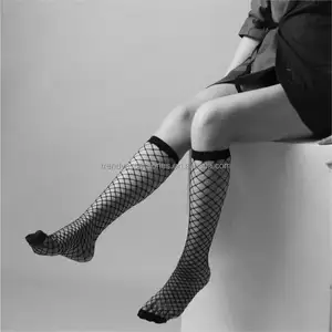 Moda sexy medias Lolita calcetines de red para mujeres verano fino tejido transpirable sostenible sólido JK calcetines niñas