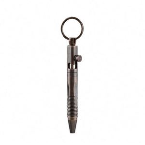 Old Antique Brass Sports Euro Outdoor Promotional Personalized Stress Release Metal Pocket Mini Bolt Action <b>Pen</b> Keychain 0.5mm - Product Image 6