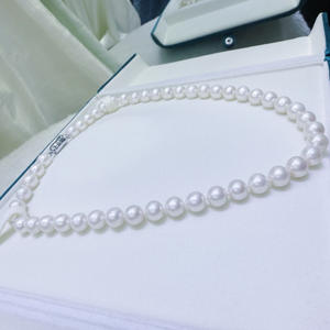 Collier de perles d'eau douce naturelles de 9 à 10 mm avec fermoir en argent S925 à forte luminosité, presque sans défaut, cadeau pour la fête des mères - Product Image 3