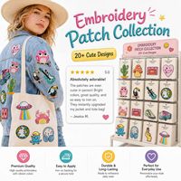 Lot de patchs brodés thermocollants et à coudre Kawaii rétro mignons en forme de cœur, OVNI, guitare, cassette, appareil photo, pieuvre, toucan