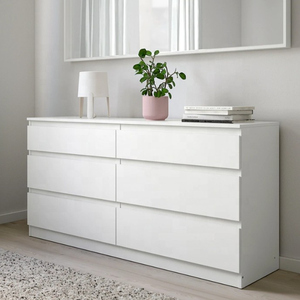 <span class=keywords><strong>Commode</strong></span> de Luxe en Bois Moderne Laqué Blanc pour Chambre à 6 Tiroirs - Product Image 5