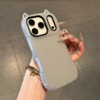 Coque de téléphone 2-en-1 en TPU et PC avec oreilles de chat mignonnes pour Mate 80 PRO MAX, couleurs Macaron, motifs personnalisés pour iPhone 17 Pro Max