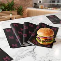 Papier d'emballage alimentaire en aluminium et papier kraft jetable, résistant à la graisse et à l'eau, couleur personnalisée, pour hamburgers et poulet frit
