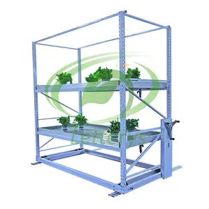 Rack System Vertical Farming Hydroponics 4x8 Wheels Grow Flood Table