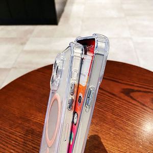เคสโทรศัพท์ระบบแม่เหล็กชาร์จไร้สายสำหรับ iPhone 11 12 13 14 PLUS 15 16 PRO MAX กรอบใสกันกระแทกหลากสี - Product Image 6