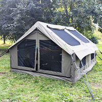 Tienda de Campaña Inflable Portátil de Lujo, Impermeable, de Algodón Oxford, con Toldo, para Acampar al Aire Libre, para 3-4 Personas