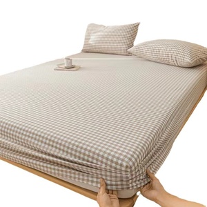 Drap-housse en polyester de style japonais, protection de matelas à couverture intégrale à 360 degrés, disponible en motif écossais ou rayé pour matelas <span class=keywords><strong>Simmons</strong></span> - Product Image 5