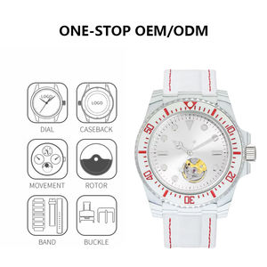 Fabricante OEM logotipo personalizado hombres reloj de pulsera automático de marca de lujo relojes mecánicos de fibra de carbono - Product Image 4