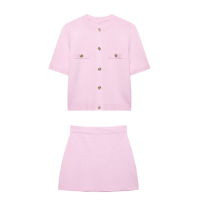 SHENZHU Nouvelle Collection Printemps 2025 – Cardigan <span class=keywords><strong>Tricot</strong></span>é Décontracté à Manches Courtes pour Femme, Modèle Simple et Polyvalent 1822023 1822022 - Product Image 6