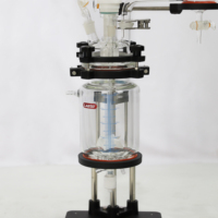 Lab1st Réacteur discontinu en verre chimique chemisé de petit laboratoire 1l