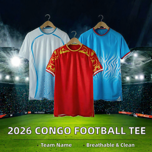 Camiseta de Fútbol para Hombre 2026, Personalizada con Nombre de Equipo, Manga Corta, Transpirable, Antibacteriana, 100% Poliéster, 220g - Product Image 2