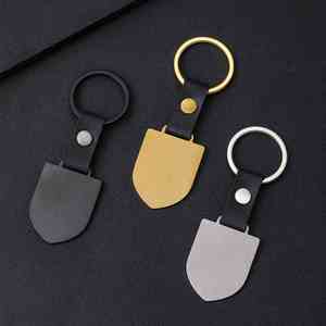 Llavero de Metal en Blanco con Grabado Láser UV e Impresión a Color, Estilo Vintage, Logotipo Personalizado, Cuero, Acero Inoxidable, Fabricación en Fábrica - Product Image 1