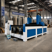 Routeur CNC à quatre axes avec double mandrin ATC, machine de traitement robuste pour la sculpture 3D de pierre, bois, marbre, granit et balustres